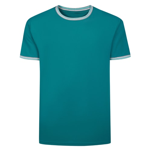 Bigdude Contrast Tipped T-Shirt Teal Tall