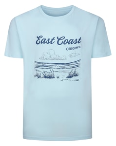 Bigdude East Coast Origins Print T-Shirt Baby Blue