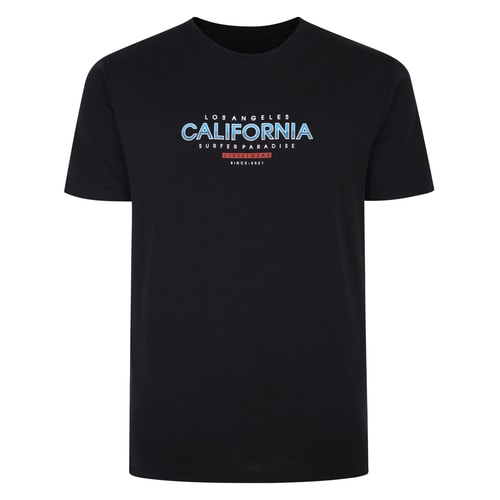Bigdude California Print T-Shirt Black