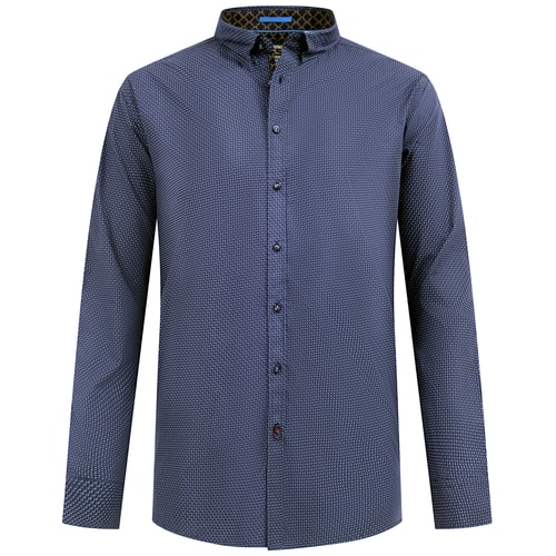 D555 Middlesbrough Micro AOP Shirt Navy