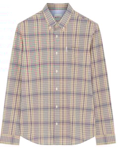Ben Sherman Long Sleeve Multicolour Check Shirt Fog