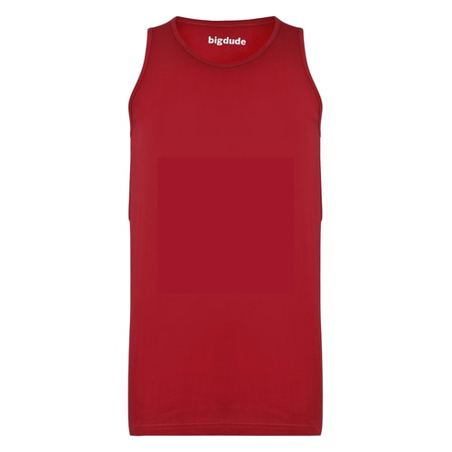Bigdude Plain Vest Pepper Red