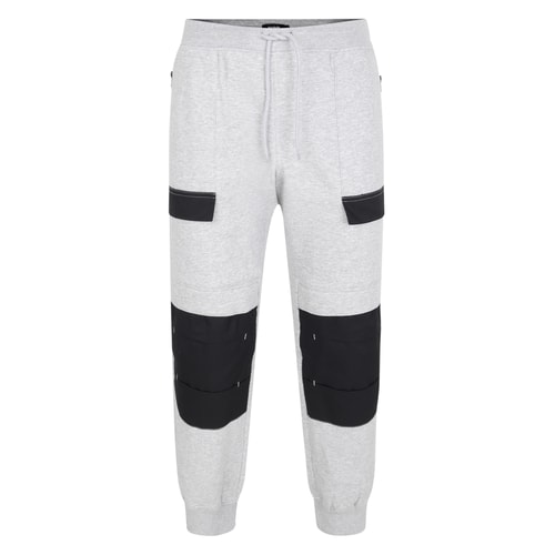 Bigdude Workwear Joggers with Knee Pockets Grey Marl