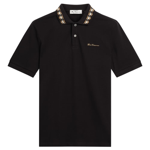 Ben Sherman Collar Interest Polo Black
