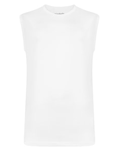 Bigdude Plain Sleeveless T-Shirt White