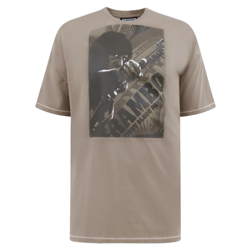 D555 Official Rambo Printed T-Shirt Stone