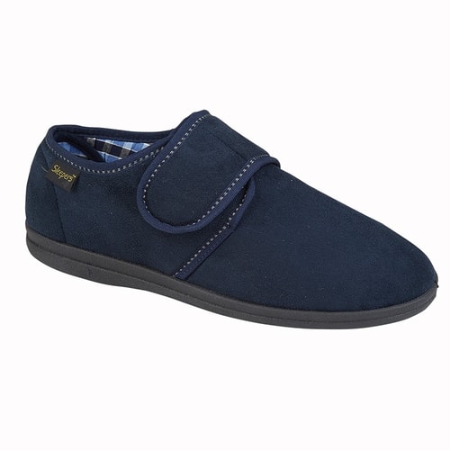 Sleepers Touch Fasten Slippers Navy