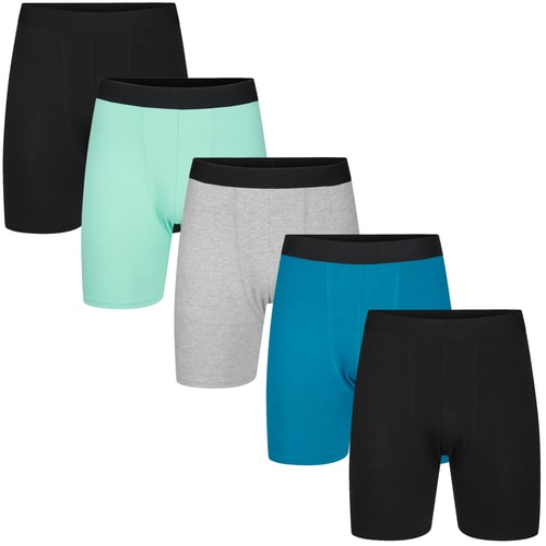 Bigdude 5 Pack Boxer Shorts Multi