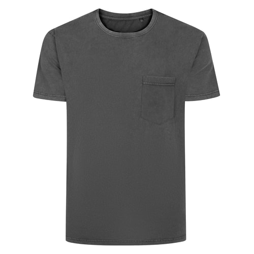 Bigdude Garment Dyed T-Shirt Black Tall