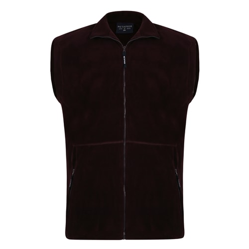 Metaphor Plain Full Zip Gilet Wine