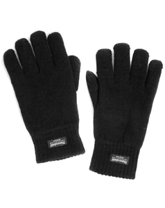Thinsulate Black Knitted Gloves