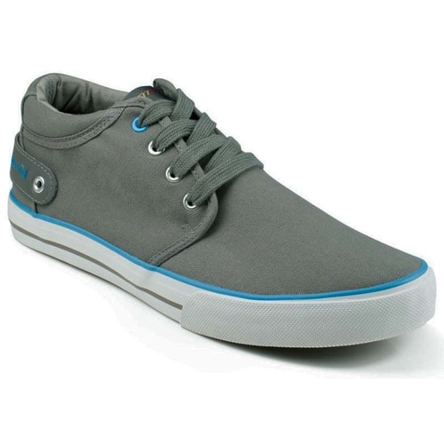 Front Reef Canvas Lace Up Trainers Grey