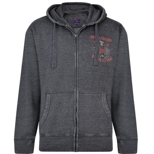 KAM Rebel Bikers Hoody Charcoal