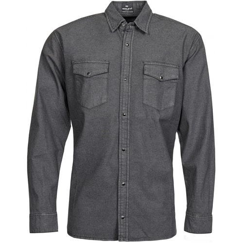 Replika Used Wash Denim Shirt Black