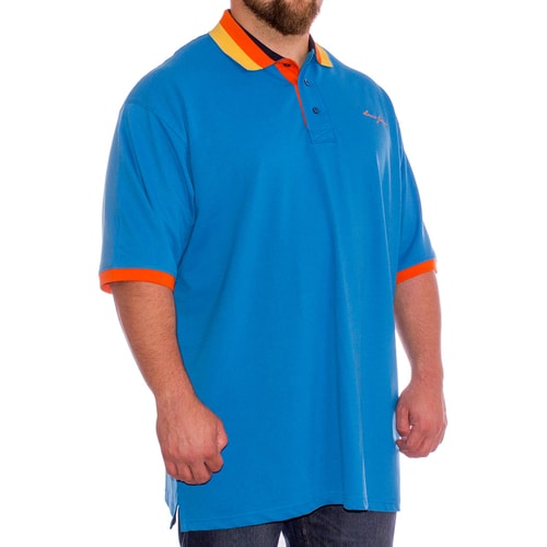 Brooklyn Blue With Orange Trim Polo Shirt