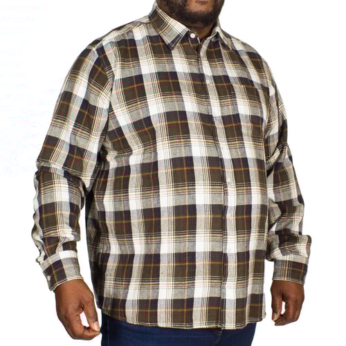 Replika Jeans Long Sleeve Checked Shirt Army Green