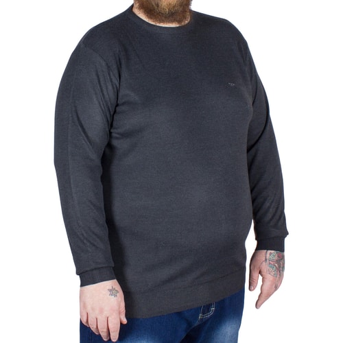 D555 Medwin Plain Crew Neck Sweater Charcoal