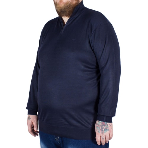 D555 Dexter Quarter Zip Sweater Navy