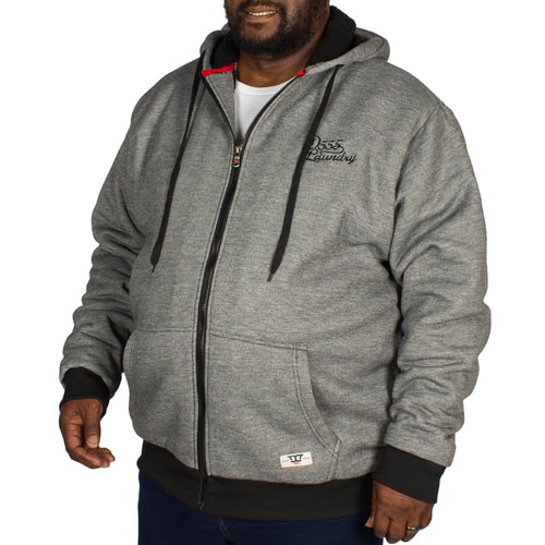 D555 William Sherpa Lined Hoody - Black