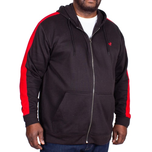 Bigdude Overarm Stripe Hoody Black Tall