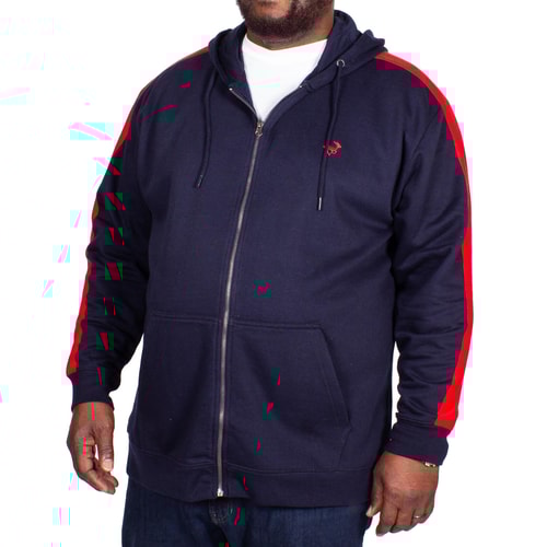 Bigdude Overarm Stripe Hoody Navy Tall