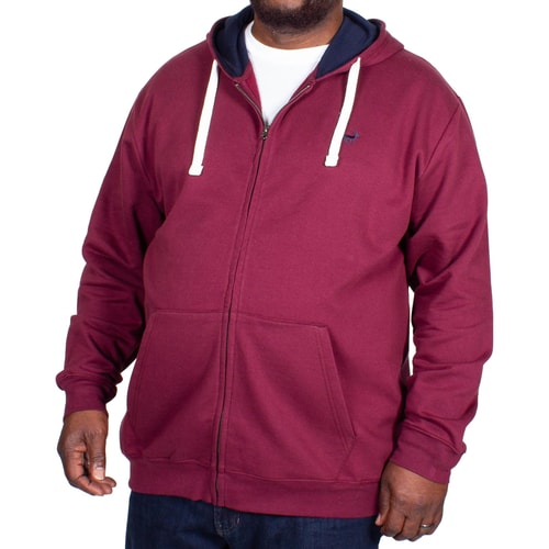Bigdude Fleece Full Zip Hoody Burgundy
