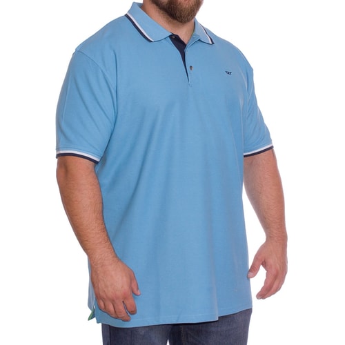 D555 Racer Polo Shirt Sky Blue
