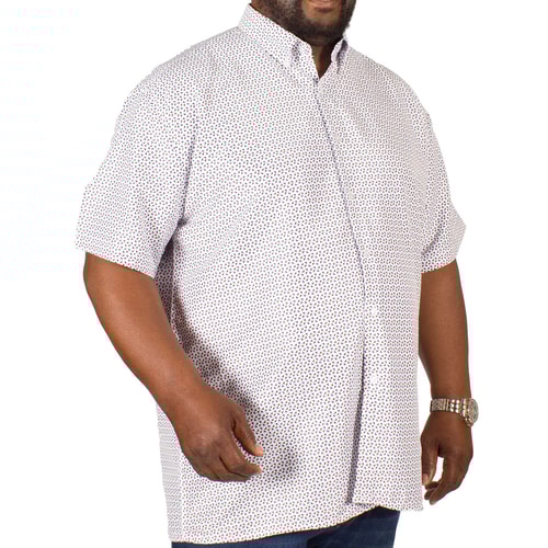 Fitzgerald Geometric Print Shirt Red/Navy