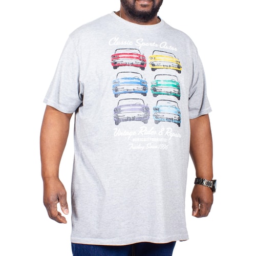D555 Jenson Classic Sports Autos Printed T-Shirt Grey