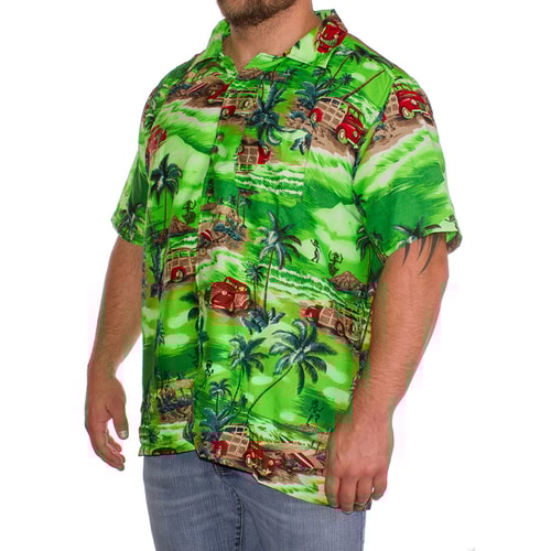 Brooklyn Green Oahu Hawaiian Style Shirt