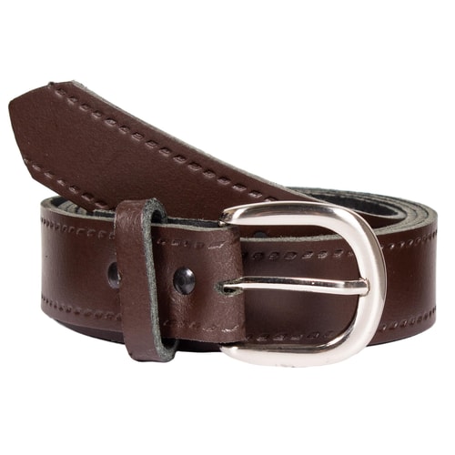 John King Bath Leather Trouser Belt Brown