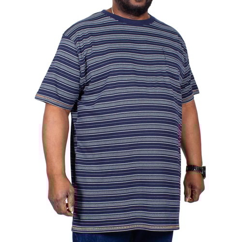 D555 Caspian Stripe T-Shirt Navy