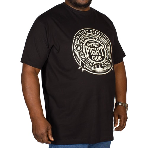 Espionage Fight Club Print T-shirt Black