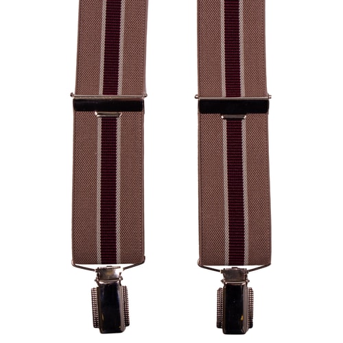 John King Extra Long Braces Beige Stripe