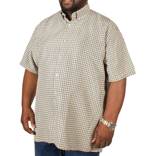 Fitzgerald Rocky Dogtooth Print Shirt Yellow