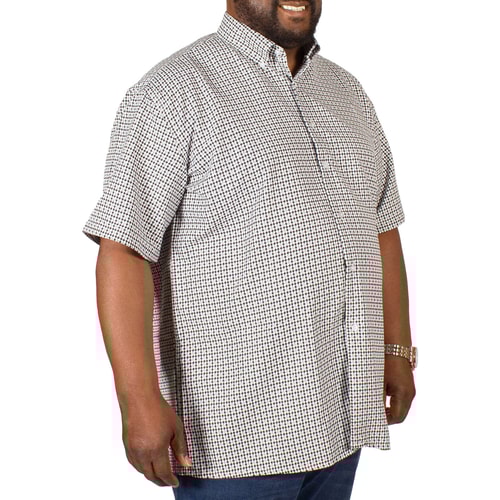 Fitzgerald Rocky Dogtooth Print Shirt Grey