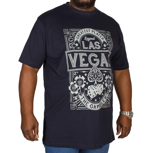 Espionage Las Vegas Print T-shirt Navy