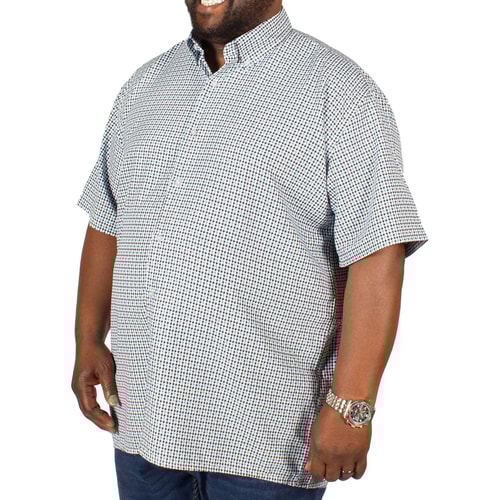 Fitzgerald Rocky Dogtooth Print Shirt Blue