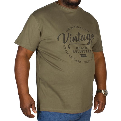 Replika Vintage Print T-Shirt Green