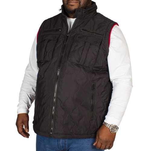 KAM Biker Style Body Warmer Black