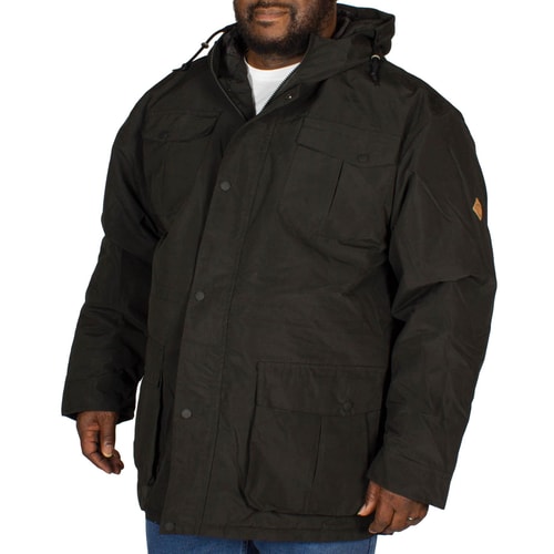 KAM Padded Hooded Jacket Black