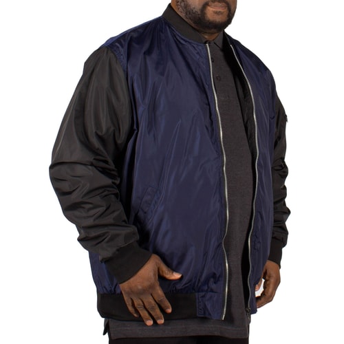 D555 Louis Lined Bomber Jacket - Navy