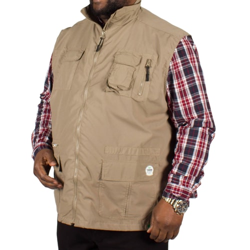D555 Enzo Multi Pocket Hunting Waistcoat - Walnut