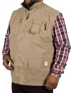 D555 Enzo Multi Pocket Hunting Waistcoat - Walnut