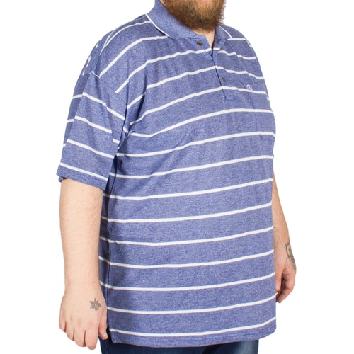 Brooklyn Gabriel Stripe Polo Shirt Royal Blue