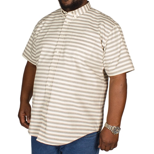 Bigdude Horizontal Stripe Shirt Cream