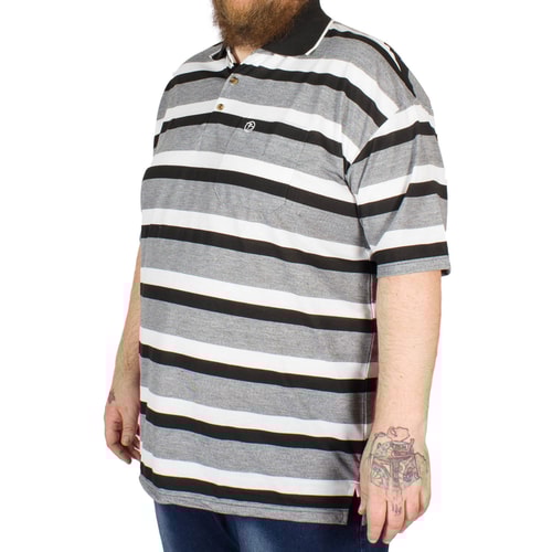 Brooklyn Hugo Stripe Polo Shirt Black