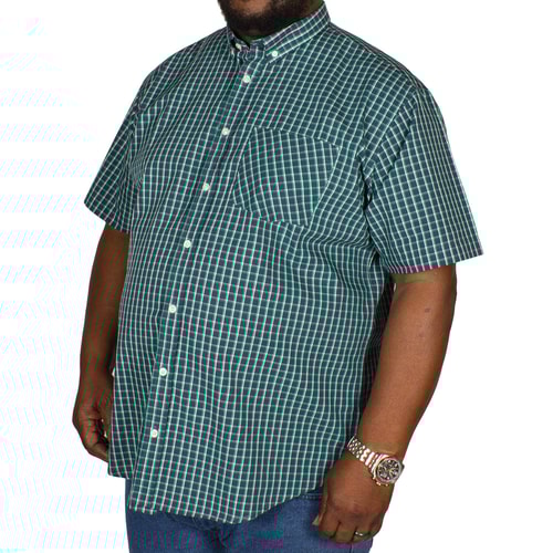 Bigdude Modern Check Shirt Navy/Green
