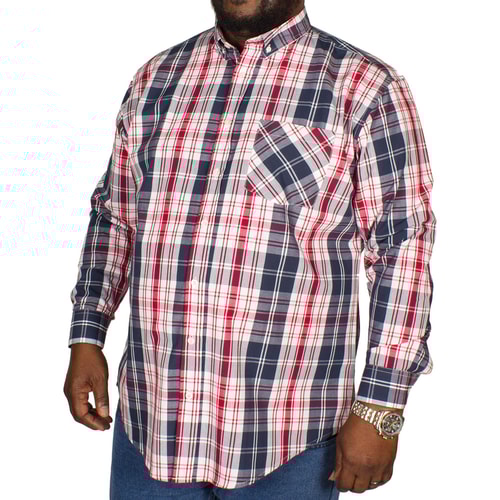 Bigdude Modern Check Shirt Navy