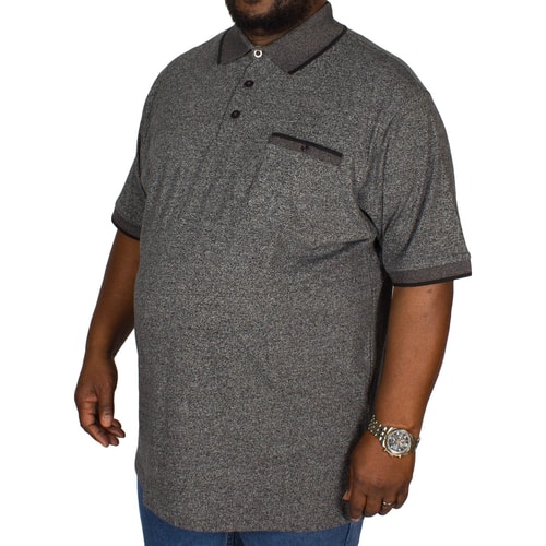 Espionage Jersey Marl Polo Shirt Charcoal